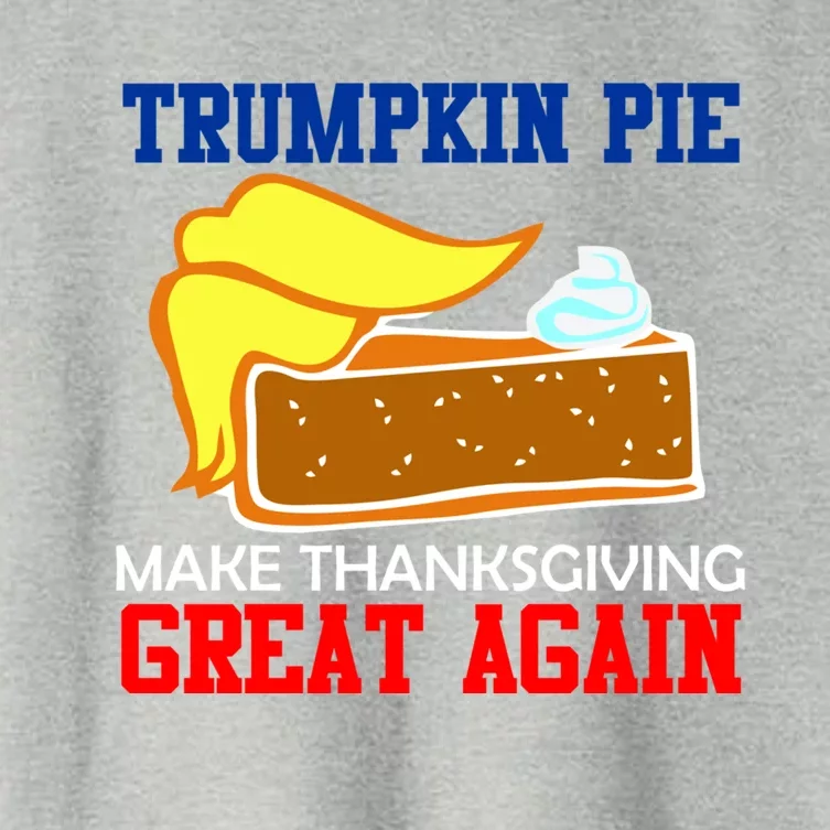 Trumpkin Pie Make Thanksgiving Great Again Gift Women's Crop Top Tee