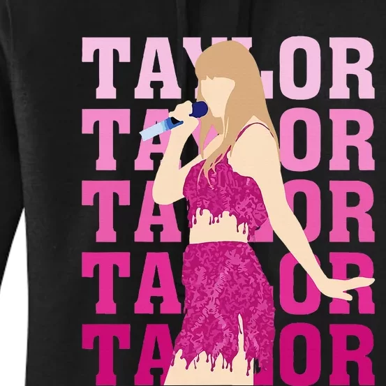 Taylor Personalized Name I Love Taylor Girl Groovy Women's Pullover Hoodie