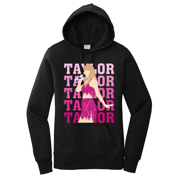 Taylor Personalized Name I Love Taylor Girl Groovy Women's Pullover Hoodie