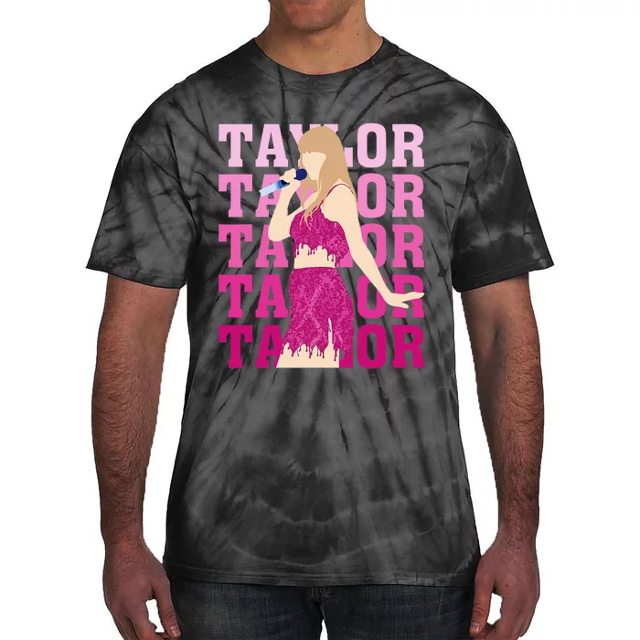 Taylor Personalized Name I Love Taylor Girl Groovy Tie-Dye T-Shirt