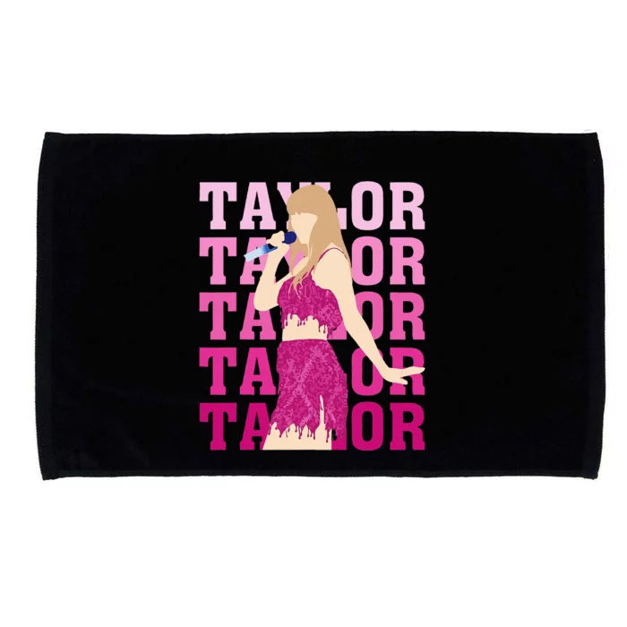 Taylor Personalized Name I Love Taylor Girl Groovy Microfiber Hand Towel