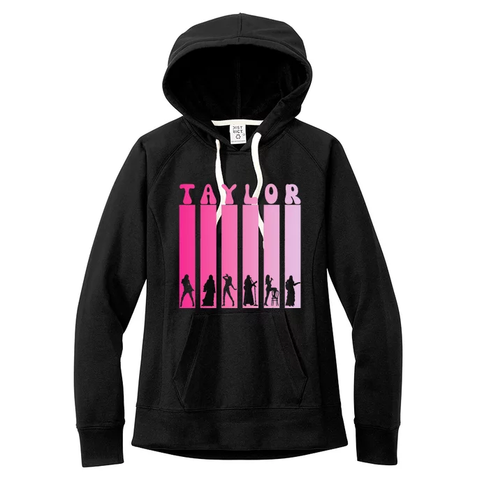 Taylor Personalized Name I Love Taylor Girl Groovy Women's Fleece Hoodie