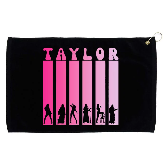 Taylor Personalized Name I Love Taylor Girl Groovy Grommeted Golf Towel