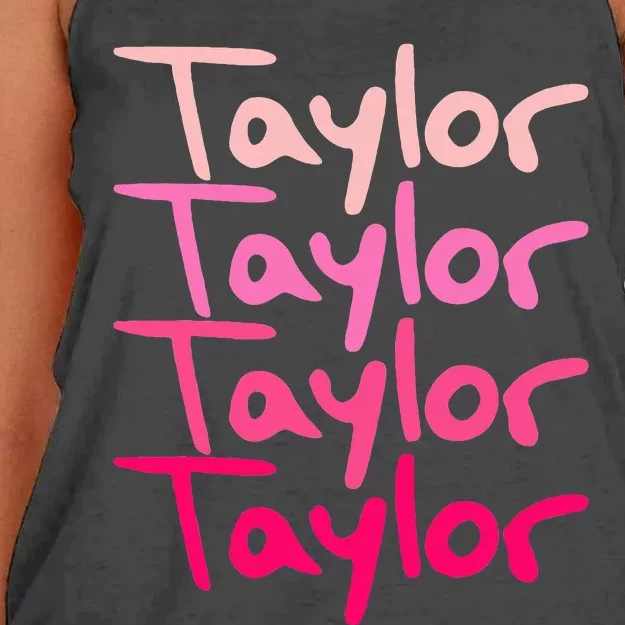 T.aylor Personalized Name Women's Knotted Racerback Tank