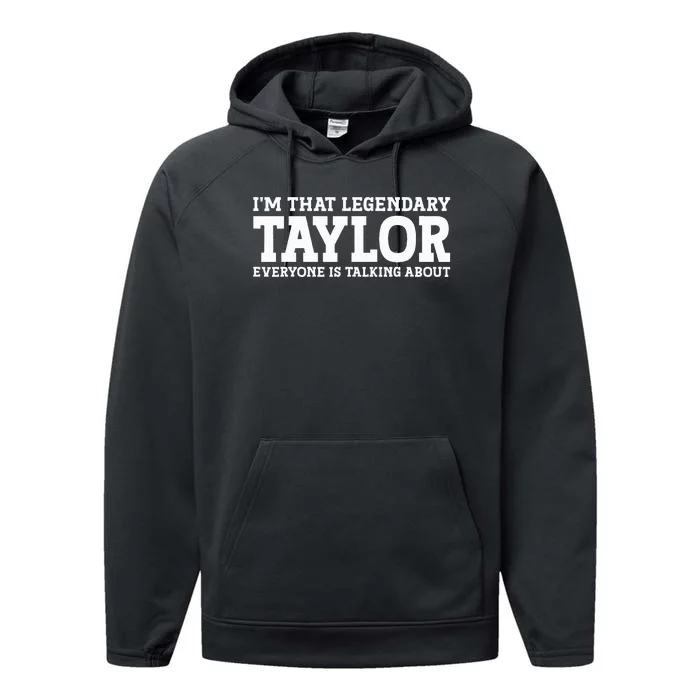 T.aylor Personal Name Funny Ta.ylor Performance Fleece Hoodie