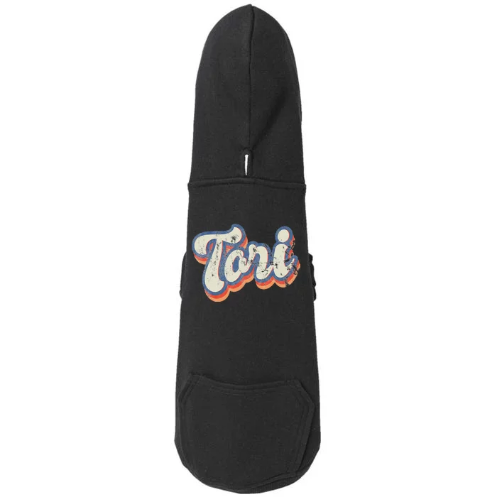 Tori Personalized Name Custom Lettering 70S Doggie 3-End Fleece Hoodie