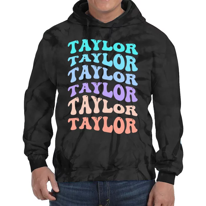 Taylor Personalized Name I Love Taylor Tie Dye Hoodie