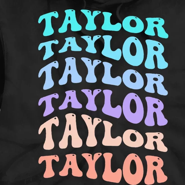 Taylor Personalized Name I Love Taylor Tie Dye Hoodie