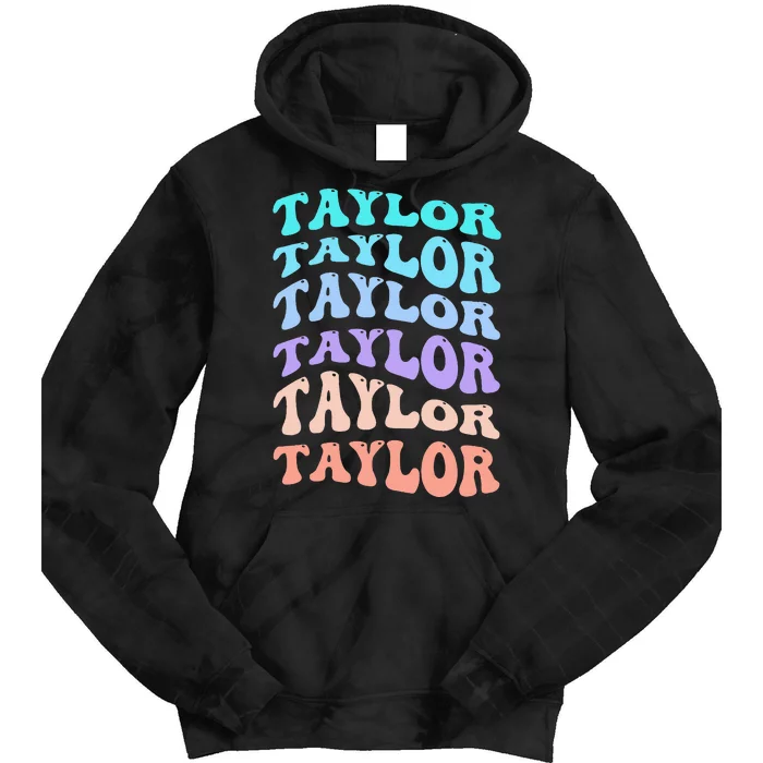 Taylor Personalized Name I Love Taylor Tie Dye Hoodie