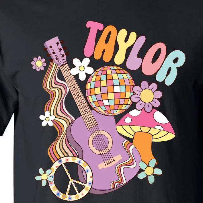 Taylor Personalized Name I Love Taylor Groovy 80s Tall T-Shirt