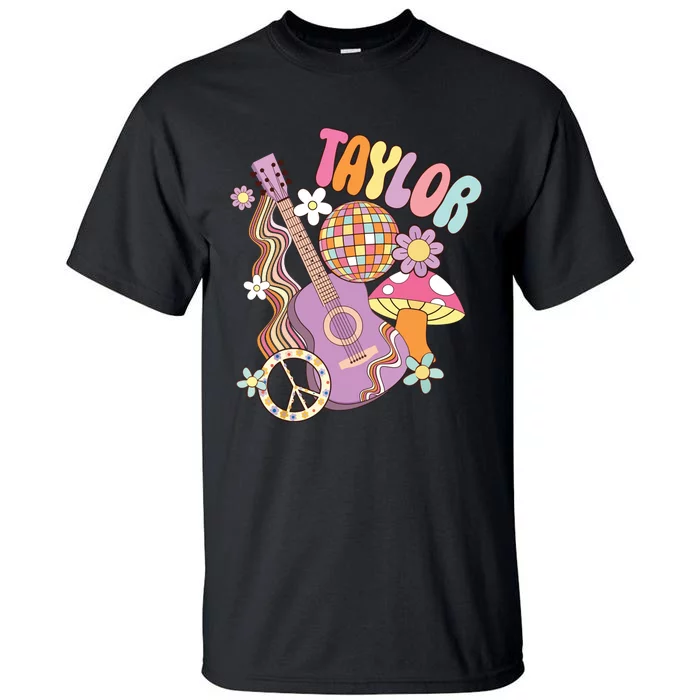 Taylor Personalized Name I Love Taylor Groovy 80s Tall T-Shirt