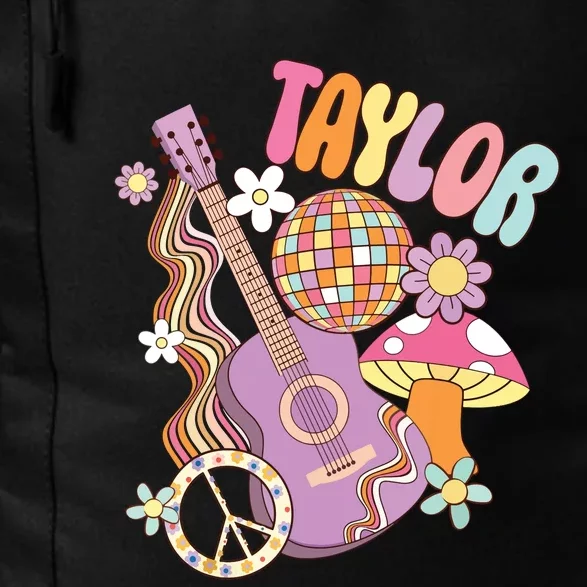 Taylor Personalized Name I Love Taylor Groovy 80s Daily Commute Backpack