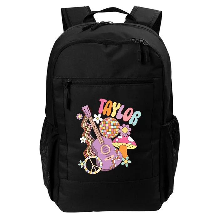 Taylor Personalized Name I Love Taylor Groovy 80s Daily Commute Backpack