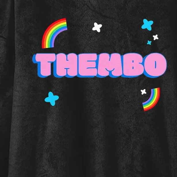 Thembo Pride Non Binary Genderfluid Bimbo Hooded Wearable Blanket