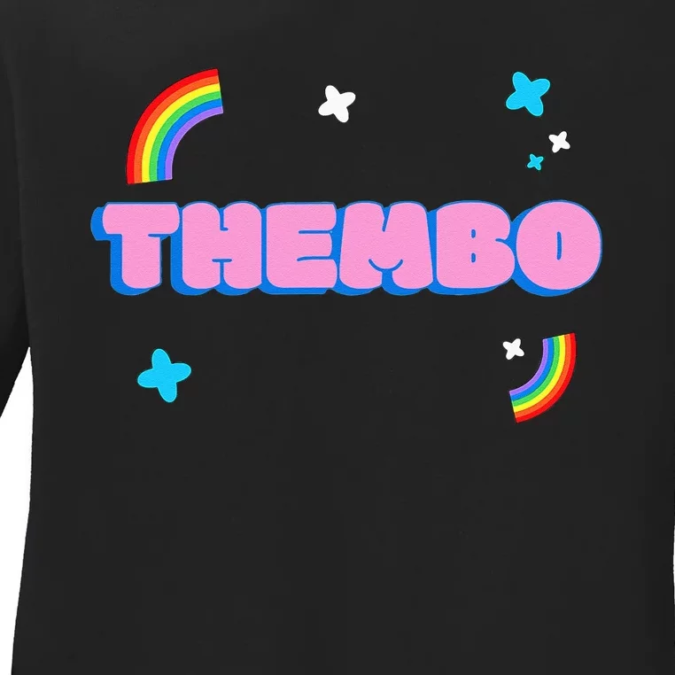 Thembo Pride Non Binary Genderfluid Bimbo Ladies Long Sleeve Shirt