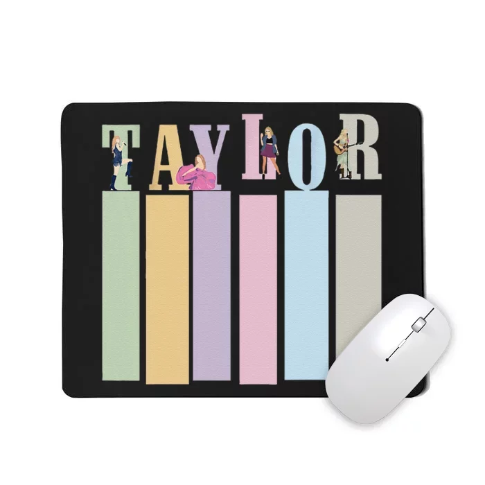 Taylor Personalized Name I Love Taylor Groovy Birthday Mousepad