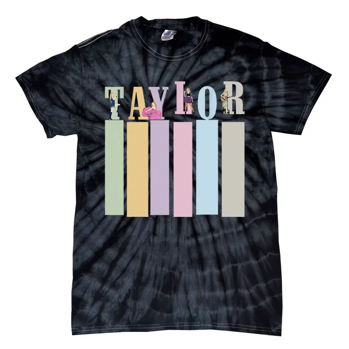 Taylor Personalized Name I Love Taylor Groovy Birthday Tie-Dye T-Shirt