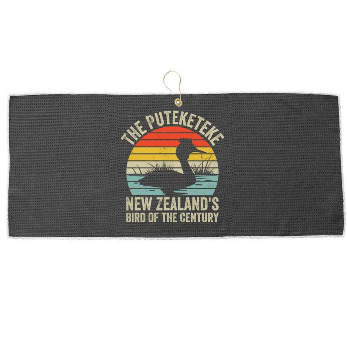 The Puteketeke New ZealandS Bird Of The Century Large Microfiber Waffle Golf Towel