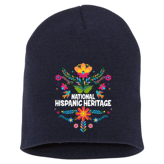 Traditional Pattern National Hispanic Heritage Month Short Acrylic Beanie