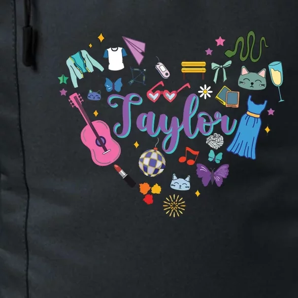 Taylor Personalized Name I Love Taylor Groovy 80S Daily Commute Backpack