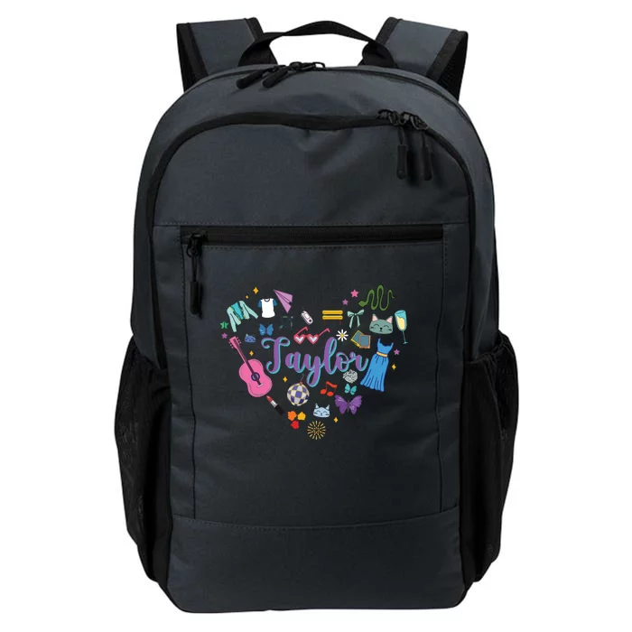 Taylor Personalized Name I Love Taylor Groovy 80S Daily Commute Backpack