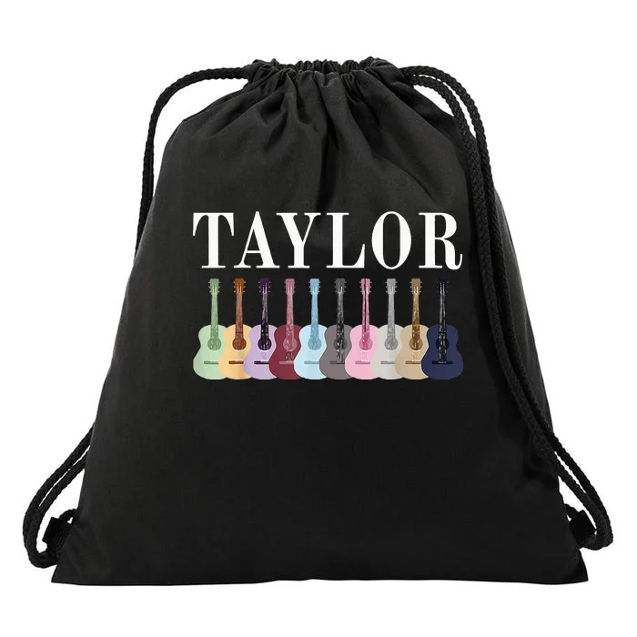 Taylor Personalized Name I Love Taylor Girl Drawstring Bag