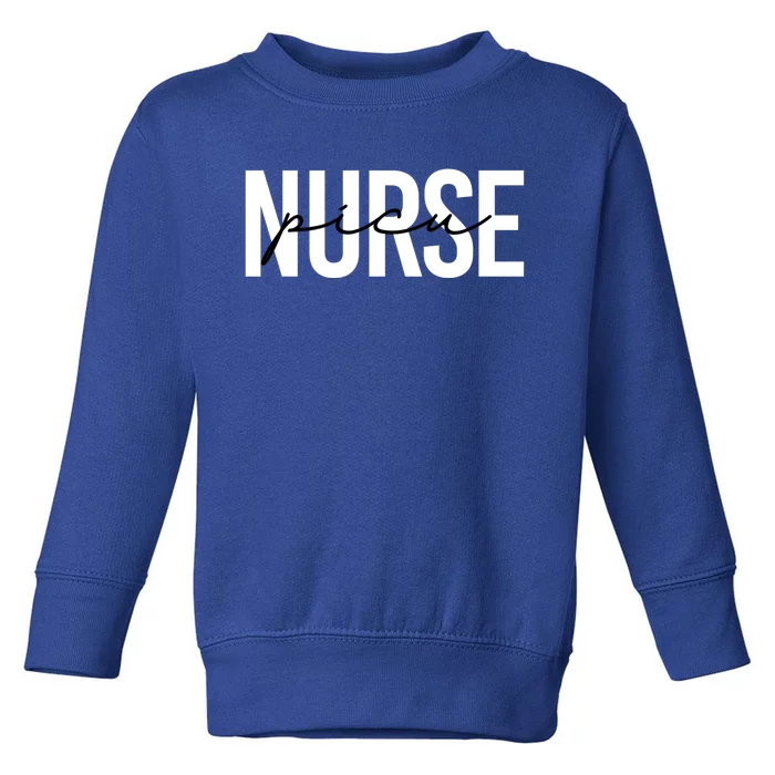 Trendy Picu Nurse Grey Crewneck Cute Gift Toddler Sweatshirt