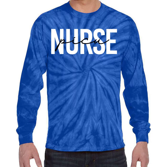 Trendy Picu Nurse Grey Crewneck Cute Gift Tie-Dye Long Sleeve Shirt