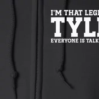 Tyler Personal Name Funny Tyler Full Zip Hoodie