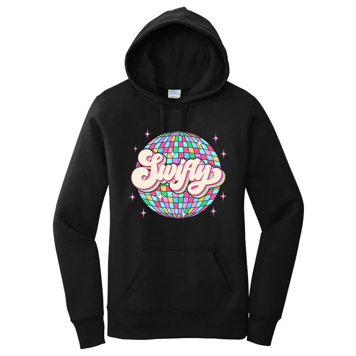 Taylor Personalized Name I Love Taylor Girl Groovy 70s Disco Women's Pullover Hoodie