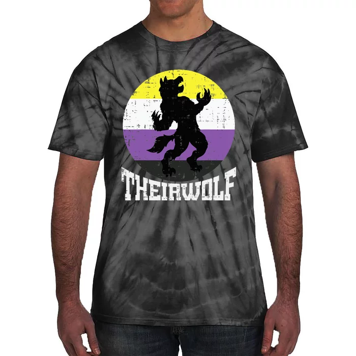 Theirwolf Pride Non Binary Enby Nb Flag Lgbtq Tie-Dye T-Shirt