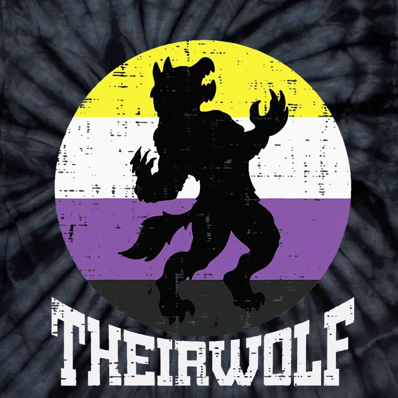 Theirwolf Pride Non Binary Enby Nb Flag Lgbtq Tie-Dye T-Shirt