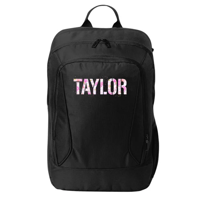 Taylor Personalized Name Floral First Name Taylor City Backpack