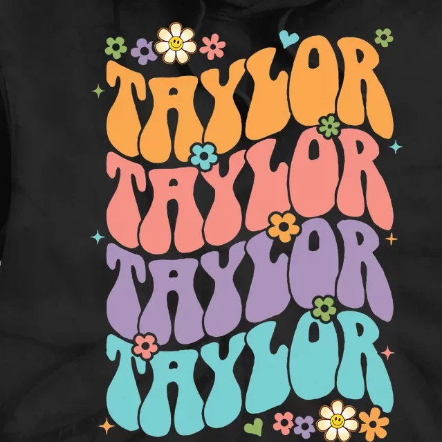 T.aylor Personal Name First Name Funny T.aylor Tie Dye Hoodie