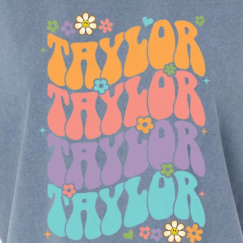 T.aylor Personal Name First Name Funny T.aylor Garment-Dyed Women's Muscle Tee