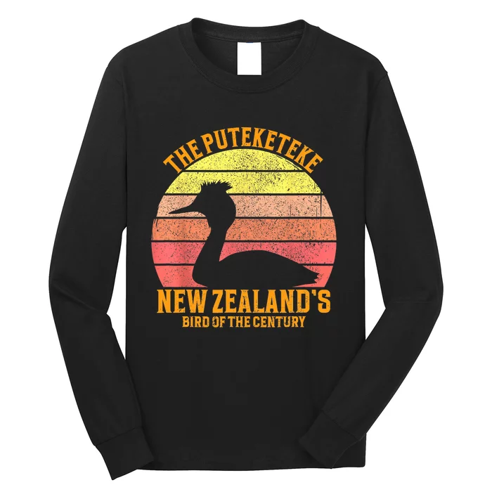 The Puteketeke New ZealandS Bird Of The Century Long Sleeve Shirt