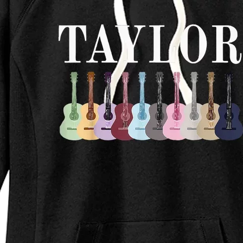 Taylor Personalized Name I Love Taylor Girl Groovy 70S Women's Fleece Hoodie