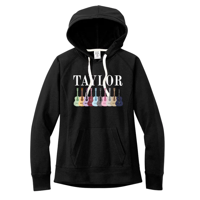 Taylor Personalized Name I Love Taylor Girl Groovy 70S Women's Fleece Hoodie