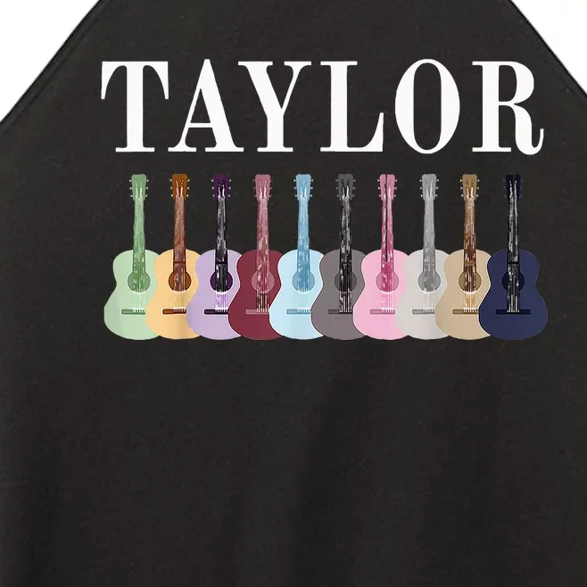 Taylor Personalized Name I Love Taylor Girl Groovy 70S Women’s Perfect Tri Rocker Tank