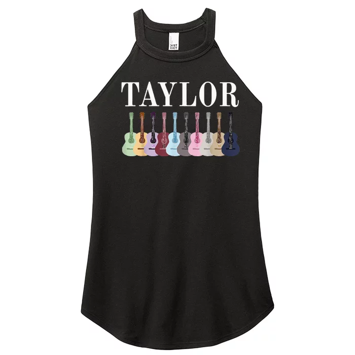 Taylor Personalized Name I Love Taylor Girl Groovy 70S Women’s Perfect Tri Rocker Tank