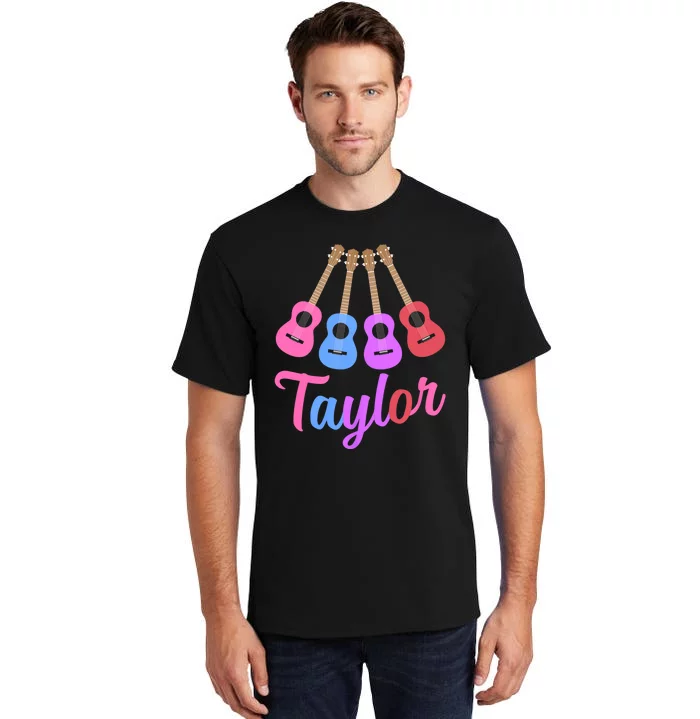 Taylor Personalized Name I Love Taylor Girl Groovy 70S Tall T-Shirt