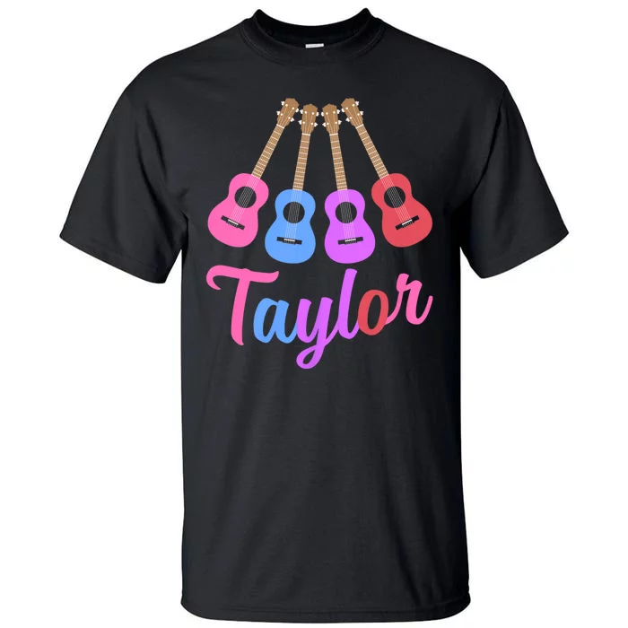 Taylor Personalized Name I Love Taylor Girl Groovy 70S Tall T-Shirt