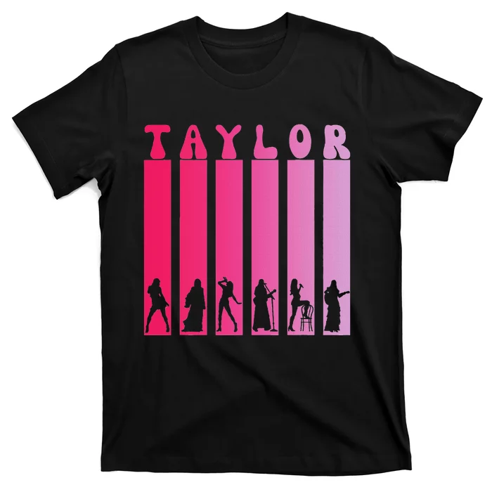 Taylor Personalized Name I Love Taylor Girl Groovy T-Shirt