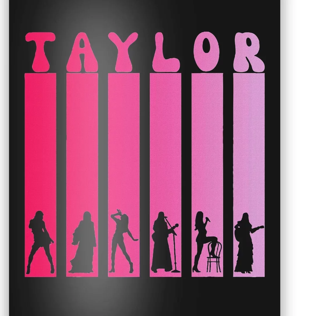 Taylor Personalized Name I Love Taylor Girl Groovy Poster