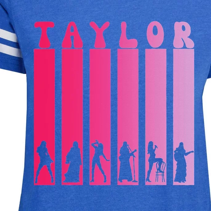 Taylor Personalized Name I Love Taylor Girl Groovy Enza Ladies Jersey Football T-Shirt