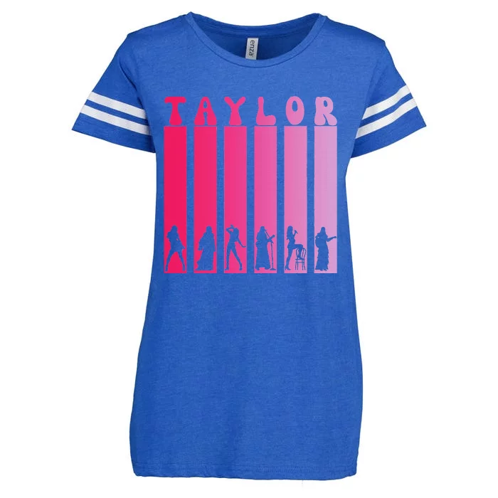 Taylor Personalized Name I Love Taylor Girl Groovy Enza Ladies Jersey Football T-Shirt