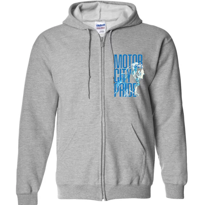 The Pride Of Motor City Hometown Detroit Full Zip Hoodie