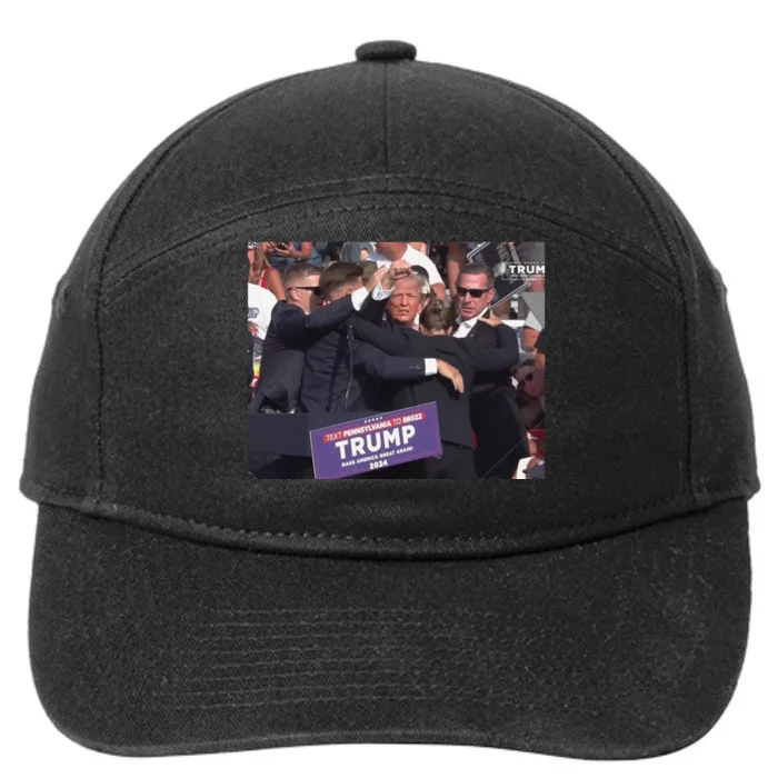 The Picture Of Trump Bleeding From His Ear Trump Wins The Election New 7-Panel Snapback Hat