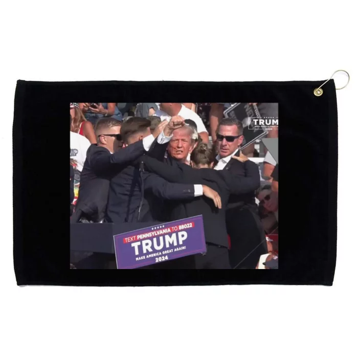 The Picture Of Trump Bleeding From His Ear Trump Wins The Election New Grommeted Golf Towel