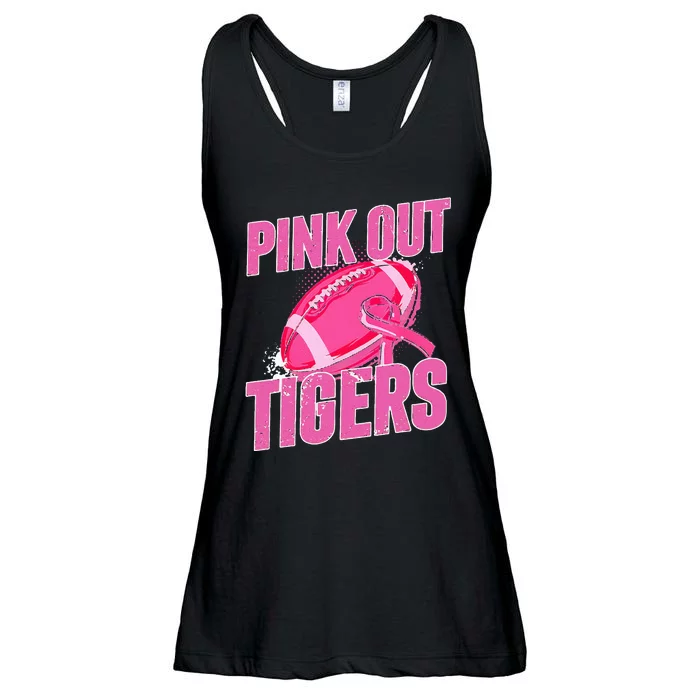 Tigers P.I.N.K. Out Football Tackle Breast Cancer Ladies Essential Flowy Tank